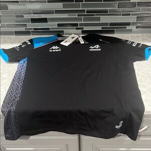 F1 Alpine Men's Black and Blue Shirt